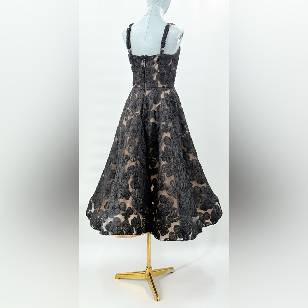 🆕 BRONX & BANCO 🧿 NWOT Sabrina Midi Dress, Black Floral - Sz S / US 4 - Picture 10 of 17